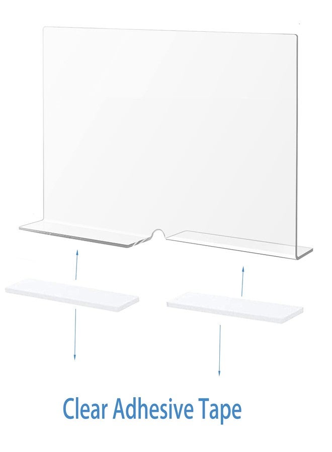 Tasybox Acrylic Shelf Dividers, Clear Closet Divider Separator for Wood Shelves, Closets, Kitchen Cabinets, Bedroom Office Bookshelves 4 Pack - Image 5